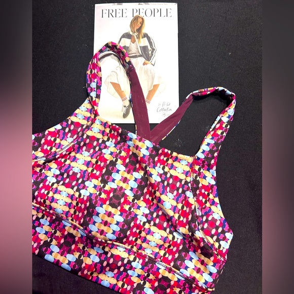 FREE PEOPLE NWOT movement Multi Color Workout TOP - Picture 1 of 6